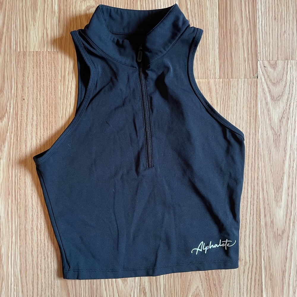 Alphalete cropped zipper top